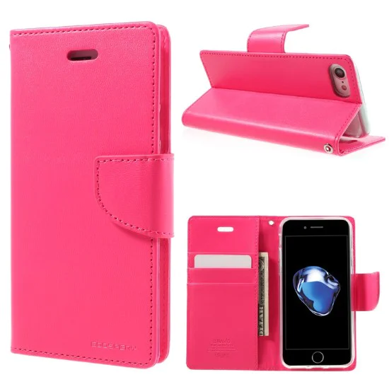 Mercury Bravo Flip Case для Apple iPhone 7 / 8 / SE2 (2020) / SE3 (2022) - Розовый - чехол-книжка со стендом / подставкой Mercury Bravo Flip Case для Apple iPhone 7 / 8 / SE2 (2020) / SE3 (2022) - Розовый - чехол-книжка со стендом / подставкой