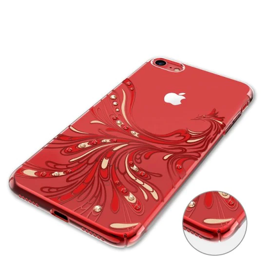 Kingxbar Swarovski Phoenix series для Apple iPhone X / XS - Красный - пластиковый чехол-накладка с кристалами (тонкий бампер крышка-обложка, slim TPU case cover, bumper) Kingxbar Swarovski Phoenix series для Apple iPhone X / XS - Красный - пластиковый чехол-накладка с кристалами (тонкий бампер крышка-обложка, slim TPU case cover, bumper)