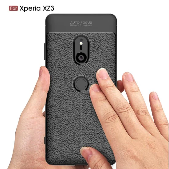 Litchi Skin PU Leather Coated TPU Mobile Phone Case priekš Sony Xperia XZ3 H9436 - Melns - ādas imitācijas triecienizturīgs silikona aizmugures apvalks (maciņš, bampers, vāciņš, slim cover, bumper, back case) Litchi Skin PU Leather Coated TPU Mobile Phone Case priekš Sony Xperia XZ3 H9436 - Melns - ādas imitācijas triecienizturīgs silikona aizmugures apvalks (maciņš, bampers, vāciņš, slim cover, bumper, back case)