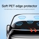 Baseus 0.23mm 9H Full Size Curved PET Tempered Glass protector priekš Apple Watch Series 1 / 2 / 3 (38mm) - Melns - Ekrāna Aizsargstikls / Bruņota Stikla Aizsargplēve (Full screen size curved)