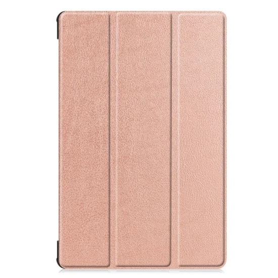 Tri-fold Stand PU Smart Auto Wake/Sleep Leather Case priekš Samsung Galaxy Tab S6 T860 / T865 - Rozā Zelts - sāniski atverams maciņš ar stendu Tri-fold Stand PU Smart Auto Wake/Sleep Leather Case priekš Samsung Galaxy Tab S6 T860 / T865 - Rozā Zelts - sāniski atverams maciņš ar stendu