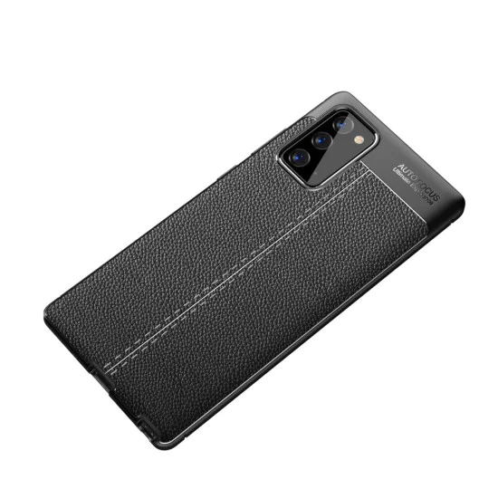 Litchi Skin PU Leather Coated TPU Mobile Phone Case priekš Samsung Galaxy Note 20 N980 - Melns - ādas imitācijas triecienizturīgs silikona aizmugures apvalks / bampers-vāciņš Litchi Skin PU Leather Coated TPU Mobile Phone Case priekš Samsung Galaxy Note 20 N980 - Melns - ādas imitācijas triecienizturīgs silikona aizmugures apvalks / bampers-vāciņš