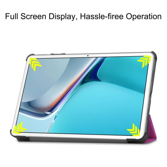 Tri-fold Stand PU Smart Auto Wake/Sleep Leather Case для Huawei MatePad 11 - Фиолетовый - чехол-книжка со стендом / подставкой Tri-fold Stand PU Smart Auto Wake/Sleep Leather Case для Huawei MatePad 11 - Фиолетовый - чехол-книжка со стендом / подставкой