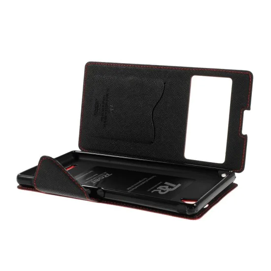 RoarKorea Fancy Diary View Sony Xperia T2 Ultra D5303 / D5322 - Красный - чехол-книжка с окошком и стендом / подставкой (кожаный чехол книжка, leather book wallet case cover stand) RoarKorea Fancy Diary View Sony Xperia T2 Ultra D5303 / D5322 - Красный - чехол-книжка с окошком и стендом / подставкой (кожаный чехол книжка, leather book wallet case cover stand)
