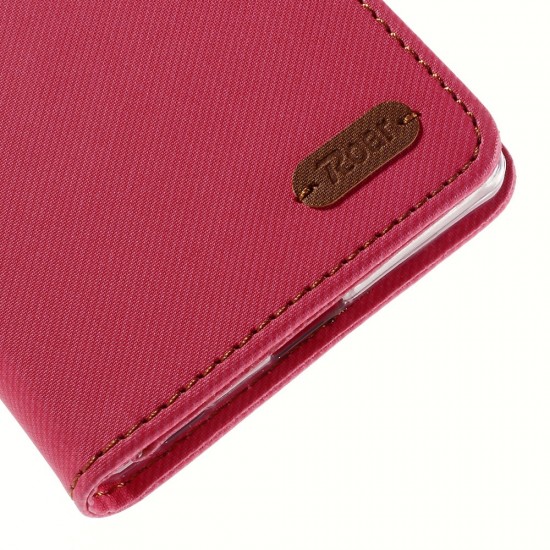 RoarKorea Simply Life Diary Sony Xperia Z3 Plus E6553 / Z4 - Розовый - чехол-книжка с стендом / подставкой (кожаный чехол книжка, leather book wallet case cover stand)