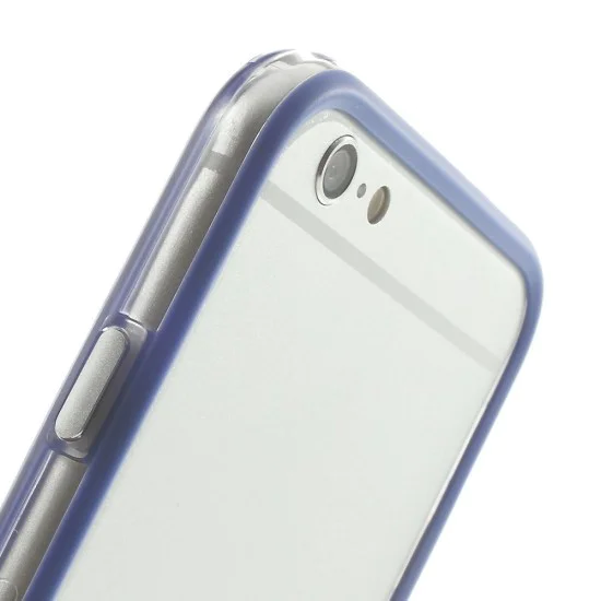 PC TPU Hybrid Bumper Case priekš Apple iPhone 6s 6 4.7 inch - Deep Blue - silikona / plastmasas sānu apvalks bampers PC TPU Hybrid Bumper Case priekš Apple iPhone 6s 6 4.7 inch - Deep Blue - silikona / plastmasas sānu apvalks bampers