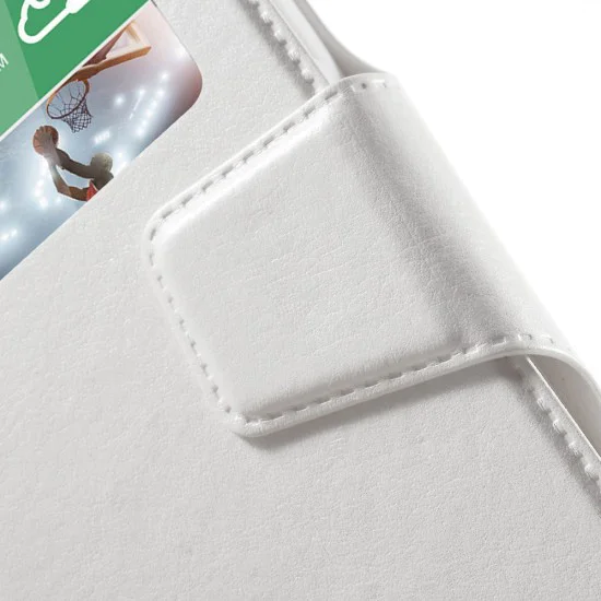 Universal Crazy Horse Window Leather Case, Size: 14.2 x 7cm - White - чехол-книжка с окошком и стендом / подставкой (кожаный чехол книжка, leather book wallet case cover stand) Universal Crazy Horse Window Leather Case, Size: 14.2 x 7cm - White - чехол-книжка с окошком и стендом / подставкой (кожаный чехол книжка, leather book wallet case cover stand)