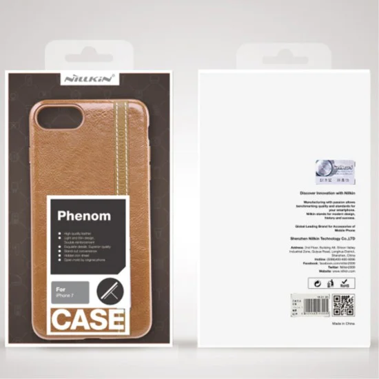 NILLKIN Phenom Case priekš Apple iPhone 7 / 8 / SE2 (2020) / SE3 (2022) - Gaiši Brūns - ādas aizmugures apvalks / bampers-vāciņš NILLKIN Phenom Case priekš Apple iPhone 7 / 8 / SE2 (2020) / SE3 (2022) - Gaiši Brūns - ādas aizmugures apvalks / bampers-vāciņš