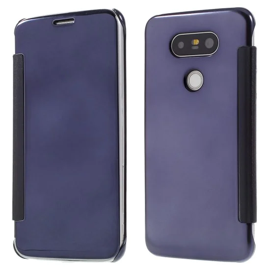 Clear View Cover Mirror Surface priekš LG G5 H850 - Dark Blue - sāniski atverams maciņš (maks grāmatiņa, book wallet case cover stand) Clear View Cover Mirror Surface priekš LG G5 H850 - Dark Blue - sāniski atverams maciņš (maks grāmatiņa, book wallet case cover stand)