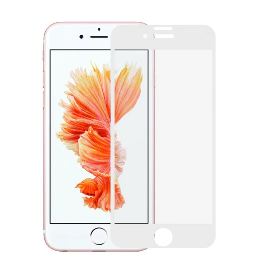Complete Covering Silk Print Tempered Glass screen protector film guard priekš Apple iPhone 7 Plus / 8 Plus - White - Ekrāna Aizsargstikls / Bruņota Stikla Aizsargplēve Complete Covering Silk Print Tempered Glass screen protector film guard priekš Apple iPhone 7 Plus / 8 Plus - White - Ekrāna Aizsargstikls / Bruņota Stikla Aizsargplēve
