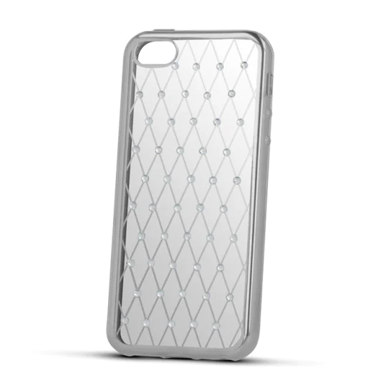 Beeyo Diamond Grid Case для Apple iPhone 7 / 8 / SE2 (2020) / SE3 (2022) - Серебристый - силиконовая накладка с рисунком / бампер-крышка Beeyo Diamond Grid Case для Apple iPhone 7 / 8 / SE2 (2020) / SE3 (2022) - Серебристый - силиконовая накладка с рисунком / бампер-крышка