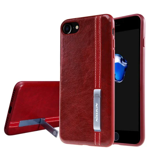 NILLKIN Phenom Case для Apple iPhone 7 / 8 / SE2 (2020) / SE3 (2022) - Красный - кожаная накладка / бампер-крышка NILLKIN Phenom Case для Apple iPhone 7 / 8 / SE2 (2020) / SE3 (2022) - Красный - кожаная накладка / бампер-крышка