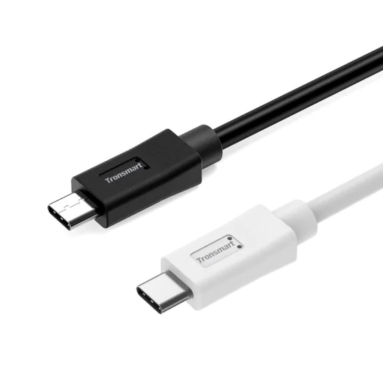 Tronsmart 1.8M CC07P Type-C to Type-C cable - Balts - USB-C lādēšanas un datu kabelis / vads Tronsmart 1.8M CC07P Type-C to Type-C cable - Balts - USB-C lādēšanas un datu kabelis / vads