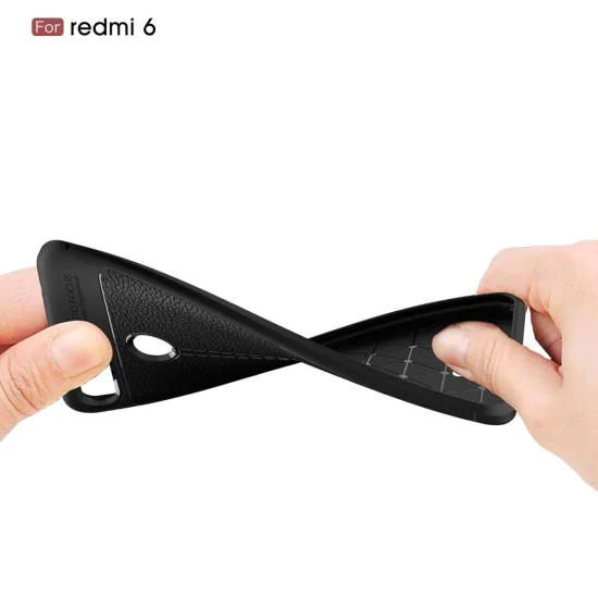 Litchi Skin PU Leather Coated TPU Mobile Phone Case for Xiaomi Redmi 6 - Melns - ādas imitācijas triecienizturīgs silikona aizmugures apvalks (maciņš, bampers, vāciņš, slim cover, bumper, back case) Litchi Skin PU Leather Coated TPU Mobile Phone Case for Xiaomi Redmi 6 - Melns - ādas imitācijas triecienizturīgs silikona aizmugures apvalks (maciņš, bampers, vāciņš, slim cover, bumper, back case)