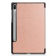 Tri-fold Stand PU Smart Auto Wake/Sleep Leather Case для Samsung Galaxy Tab S6 T860 / T865 - Розовое Золото - чехол-книжка со стендом / подставкой
