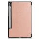 Tri-fold Stand PU Smart Auto Wake/Sleep Leather Case priekš Samsung Galaxy Tab S6 T860 / T865 - Rozā Zelts - sāniski atverams maciņš ar stendu Tri-fold Stand PU Smart Auto Wake/Sleep Leather Case priekš Samsung Galaxy Tab S6 T860 / T865 - Rozā Zelts - sāniski atverams maciņš ar stendu