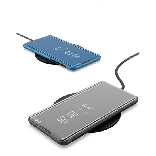 Smart Clear View Book Case priekš Samsung Galaxy A42 5G A426 - Zelts - sāniski atverams grāmatveida maciņš ar stendu Smart Clear View Book Case priekš Samsung Galaxy A42 5G A426 - Zelts - sāniski atverams grāmatveida maciņš ar stendu